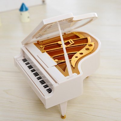 擺件 小型鋼琴音樂盒模型擺件創意迷你首飾收納盒家居禮品八音盒擺件