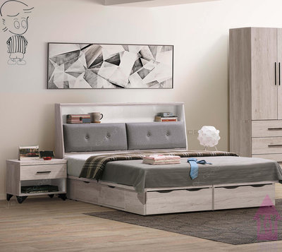 【X+Y時尚精品傢俱】現代雙人床組系列-凱特 古橡木5尺床頭箱.不含床架及床頭櫃.另有6尺.木心板材質.摩登家具
