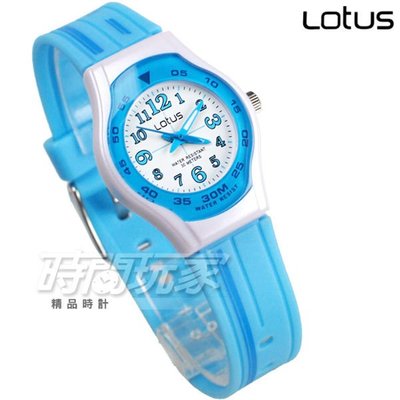 Lotus 時尚錶 小巧可愛 小圓錶日本機蕊 數字活力腕錶 女錶/學生錶/兒童手錶 TP2092L-05粉藍【時間玩家】
