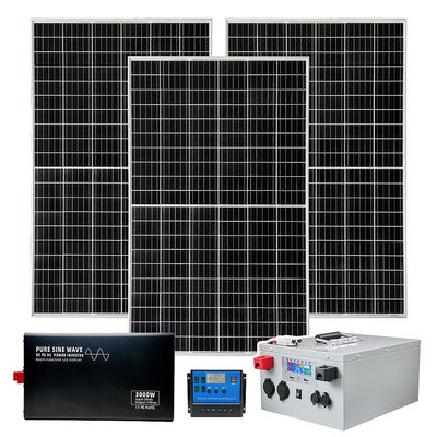 【藍天百貨】太陽能24V轉110V鋰鐵電池3000W發電系統 太陽能控制器 蓄電 DIY 緊急備電