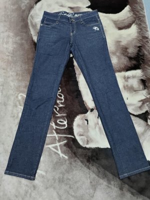 雨傘牌 Arnold Palmer 女款 牛仔褲 深藍 日本設計 台灣製造 36碼平量約28腰 680 彈性
