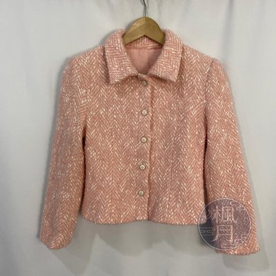 BRAND楓月 CHANEL 香奈兒 粉色西裝外套 #38 時尚穿搭 毛呢造型 粉白配色 氣質甜美款