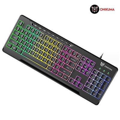 ONIKUMA G32 靜音多彩背光鍵盤 靜音鍵盤 RGB燈光鍵盤