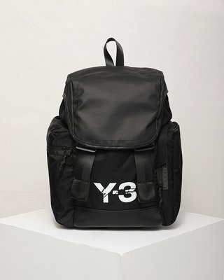 【熱賣精選】y3 刺繡LOGO雙肩包潮包旅行背包暗黑風格背包運動包