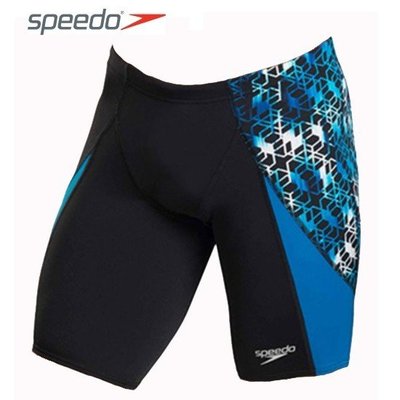~BB泳裝~ SPEEDO 男 競技及膝泳褲 Ultraspeed AL V Panel 黑-藍