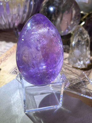 【二手】巴西紫水晶球紫水晶蛋 古董 老貨 收藏 【錦繡古玩】-729