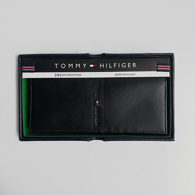 美國百分百【全新真品】Tommy Hilfiger 皮夾 證件夾 TH 長夾 錢包 卡夾票夾 男用 BJ15