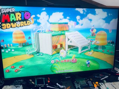 日版 WiiU 超級瑪利歐3D世界 SUPER MARIO 3D WORLD二手品裸裝經典不敗款~~狀況極新