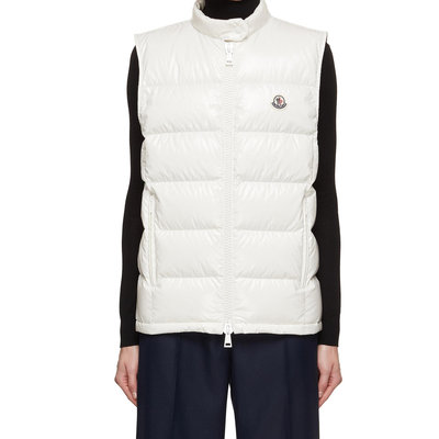 [全新真品代購-S/S24 新品!] MONCLER 白色 羽絨背心 / 羽絨外套 Alcibia