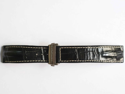 hamilton 漢米爾頓原廠皮革錶帶、含原廠不銹鋼摺疊扣、22mm、22毫米、22收20