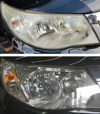 大燈快潔 Subaru 速霸陸 Impreza Legacy 原廠大燈泛黃霧化拋光翻新處理