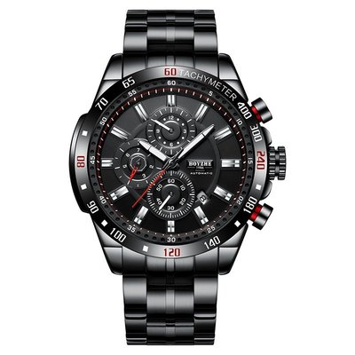 森尼3C-Boyzhe 品牌瑞士自動機械表不銹鋼錶帶夜光防水時尚運動男士手錶-品質保證