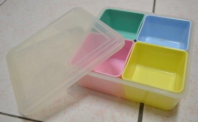 彩色素面四合一餐盒 置物盒 便當盒 保鮮盒