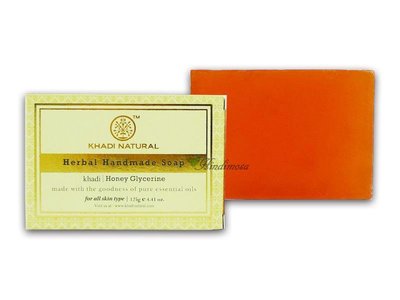 ♡印地摩沙╭♡ 印度 Khadi 草本蜂蜜手工精油香皂 Herbal Honey Glycerine Soap 外銷版