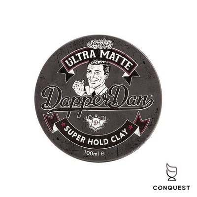【 CONQUEST 】英國 Dapper Dan Ultra Matte Clay 霧面啞光髮泥 髮蠟 時髦丹 灰罐