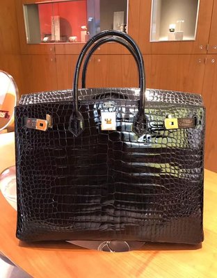 GENUINE HERMES BIRKIN 40CM BLACK LEATHER HAND BAG — Pushkin Antiques