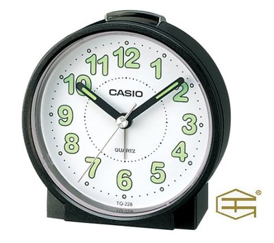 【天龜】CASIO 復古時尚 桌上型指針型夜光鬧鐘 TQ-228-1