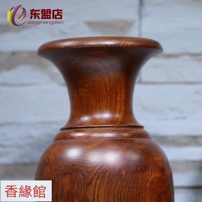 熱銷  越南紅木工藝品/花梨木花瓶/中國風古典花瓶擺件紅木居家裝飾FYF11598