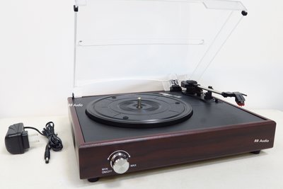 全新 復古型黑膠唱機（內建喇叭放音/可外接擴大機/藍芽連接）含變壓器