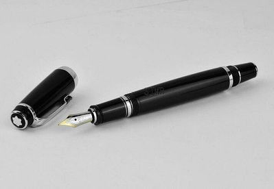 德國 萬寶龍 万年筆 波希米亞系列 M尖卡式鋼筆 精緻款 黑色銀夾墨水筆 款 附原廠盒子 說明書