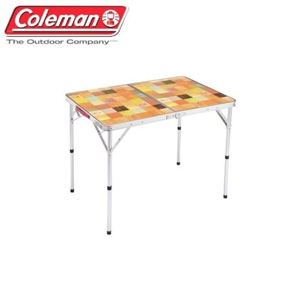 Coleman CM-26752自然風抗菌摺桌/90 70cm及40cm的2階段高度調整-大營家登山露營