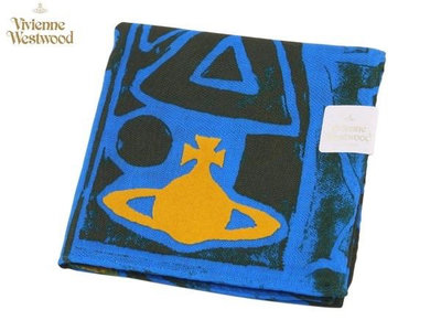 -TAKADA 高田家- 全新日本進口英國龐克教母品牌Vivienne Westwood Logo幾何三角印花方巾手帕毛巾 領巾