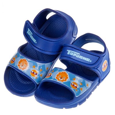 童鞋(15~19公分)TOPUONE陽光獅藍色兒童超輕量涼鞋C8H316B