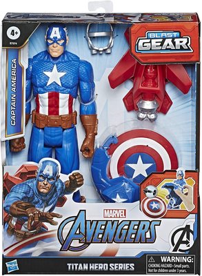 Marvel 漫威復仇者聯盟爆裂發射泰坦英雄 Captain America 美國隊長 Hasbro 孩之寶 正版公司貨