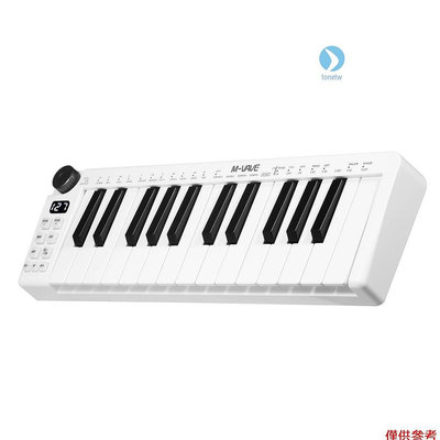 M-VAVE SMK-25mini MIDI鍵盤可充電25鍵MIDI控制鍵盤迷你便攜式USB鍵盤MIDI控制器，帶25個【音悅俱樂部】