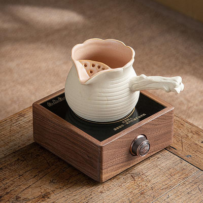 圍爐煮茶室內家用罐罐奶茶壺胡桃木電陶爐煮茶器陶壺烤奶茶罐全套