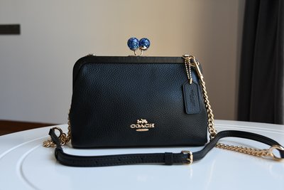 【小怡代購】 全新 COACH 1451 美國正品代購新款女士kisslock吻鎖扣 單肩斜挎包 經典復古 超低直購