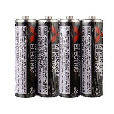【三菱Mitsubishi】碳鋅電池3號AA 4號AAA電池4入裝(R6P/1.5V乾電池/無汞/公司貨)
