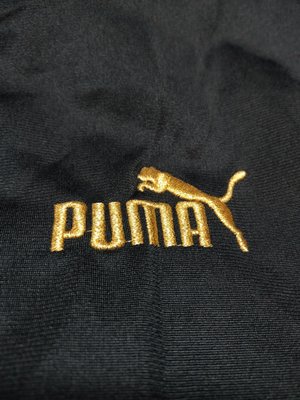 PUMA 黑色金邊立領運動外套 慢跑外套 教練外套 L號 M號