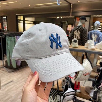帽子韓國MLB棒球帽正品ny男女帽子洋基隊鴨舌帽la軟頂新款彎檐情侶帽