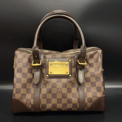 【哈極品】二手品《Louis Vuitton LV 棋盤格金牌保齡球包/手提包》