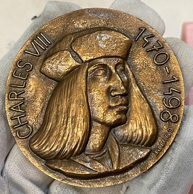 法國原版大銅章，古堡大銅章紀念章，60mm