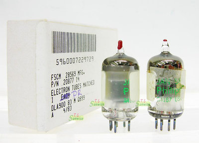 6AK5 原廠精選配對︽NO:5024 美國 PhilipsECG JAN 5654W (NIB) 1對 真空管(中國 6J1 升級管; 5654 ; EF95