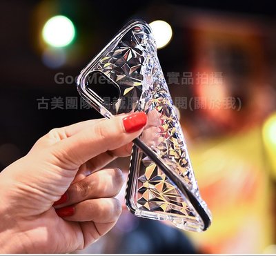 GooMea 3免運 iPhone X Xs Max XR鑽石紋 黑色 菱形 3D透明水晶氣墊殼TPU保護殼保護套手機殼