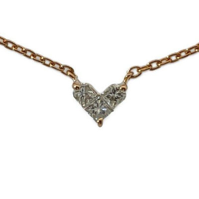 STAR JEWELRY K18 18K金 天然鑽石 10分 愛心型 心形 項鍊 項鏈 吊墜