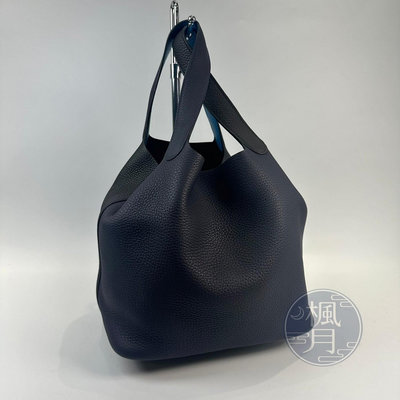 HERMES 愛馬仕 Y刻 藍黑拚色PICOTIN 22 精品包包 時尚百搭 簡約 品牌包包 手提包