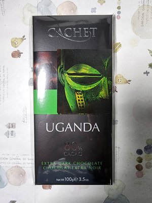 【Cachet】凱薩80%烏干達可可豆醇黑巧克力(100G)(效期:2024/05/17)市價158元特109元