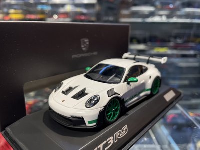 吉華@ 1/43 原廠 Porsche 911 GT3 RS 992 White/green
