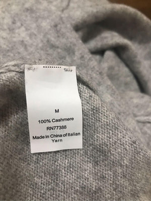 【 外貿訂製商 】100% cashmere 原料廠 樣衣 白牌無標
