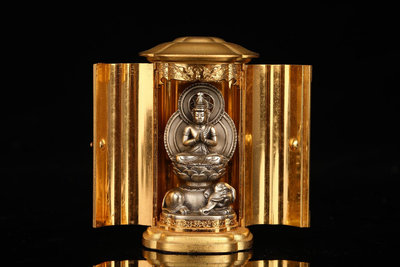 日本精品銀器擺件 XD040601 仏教美術 銀900刻印