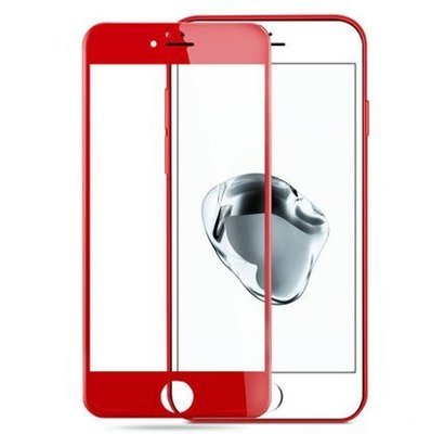 【宅動力】 iphone7 Plus i7+ 美國康寧 9H i8plus 3D 經典紅 曲面包覆 鋼化 i8 玻璃 膜