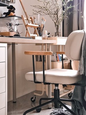 北歐電腦椅家用簡約辦公椅子書房書桌人體工學轉椅舒適久坐