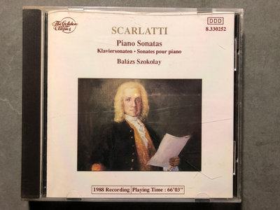 ★50起標★史卡拉第-鋼琴奏鳴曲集Scarlatti Piano Sonatas Szokolay德國版無IFPI二手CD