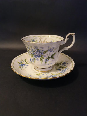 【二手】#咖啡杯royal albert 皇家阿爾伯特7月份杯碟，這8602【元明清古玩】古董 老貨 擺件