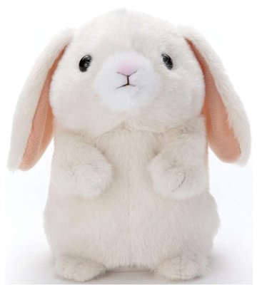 7297c 日本進口 好品質 可錄音舞動可愛小白兔學人說話垂耳兔兔子絨毛娃娃玩偶互動玩具擺件送禮生日禮物