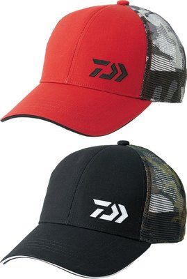 樂釣網路釣具 ｜ 19年 Daiwa DC-70009 網帽 遮陽帽 防曬帽 釣魚帽（黑 / 紅
